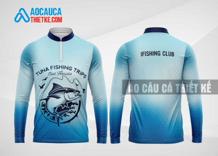 Mẫu áo câu cá CLB TP Hồ Chí Minh màu xanh nước biển thiết kế đẹp CAT2