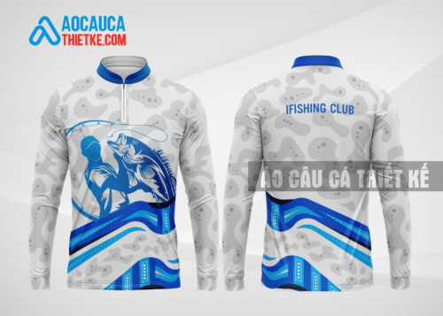 Mẫu áo dài tay câu cá CLB Lào Cai màu xám thiết kế đẹp CAT43